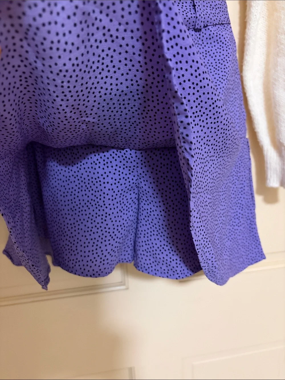 Purple Polka Dot Tie-Waist Skort